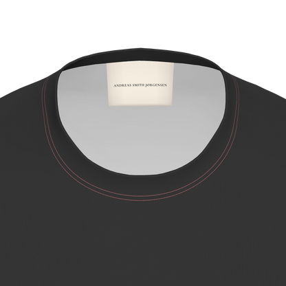 Flower T-Shirt — Black / Warm Red — detail view