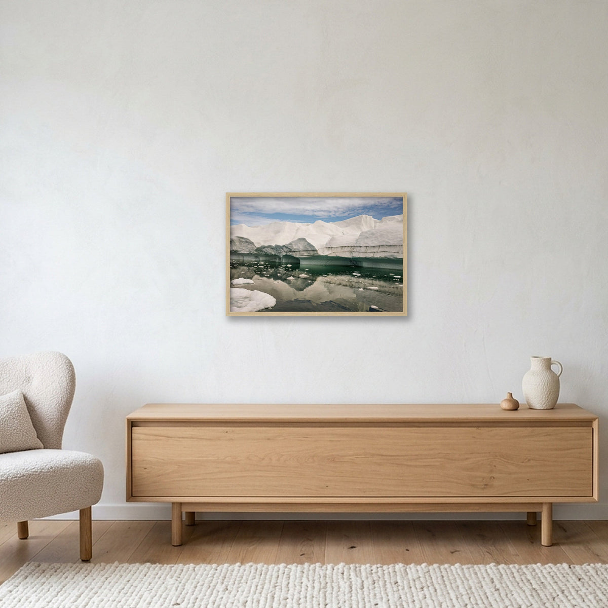 Disko Bay #16 — 60×40cm, 24×16" Oak Frame