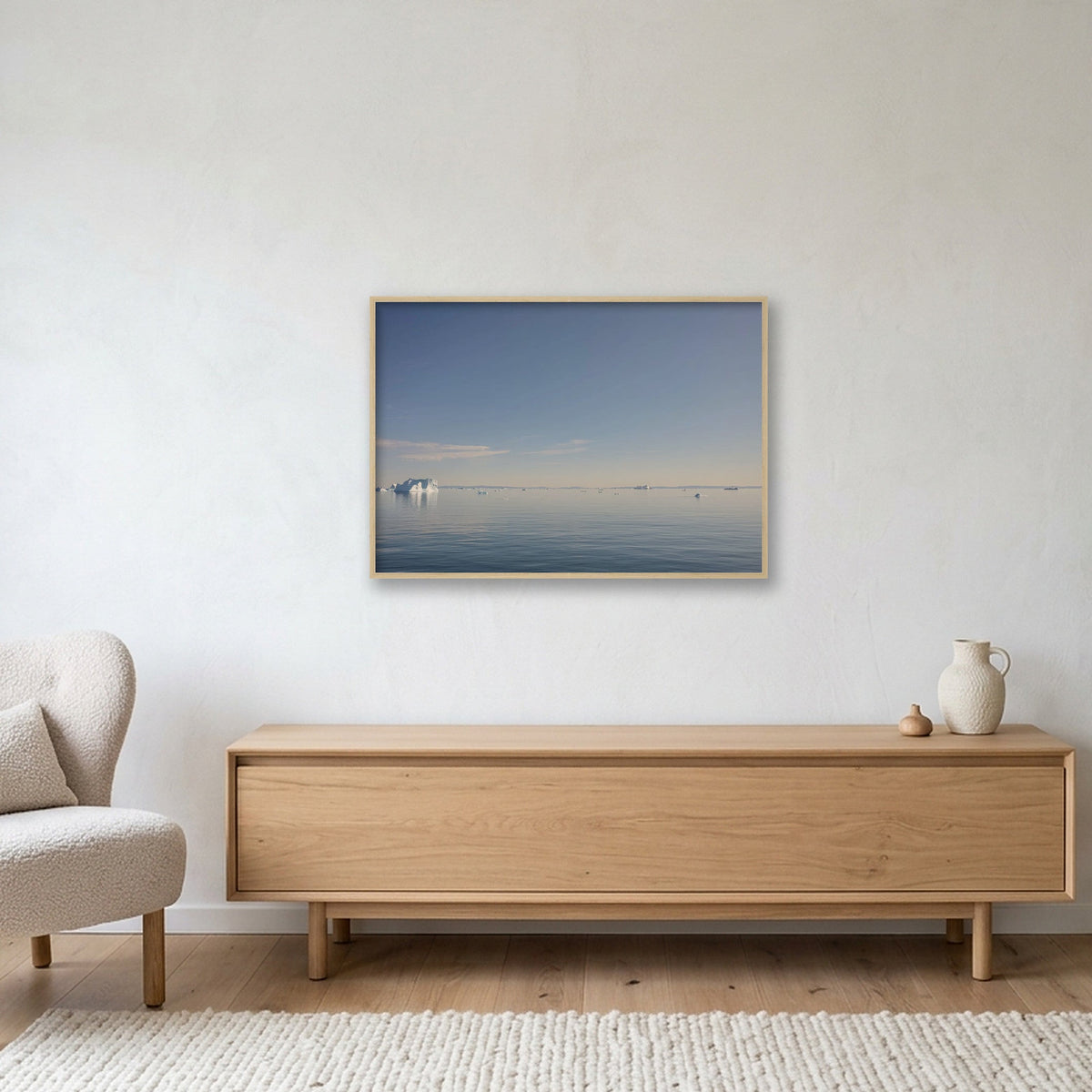 Disko Bay #2 — 100×70cm, 39×28" Oak Frame