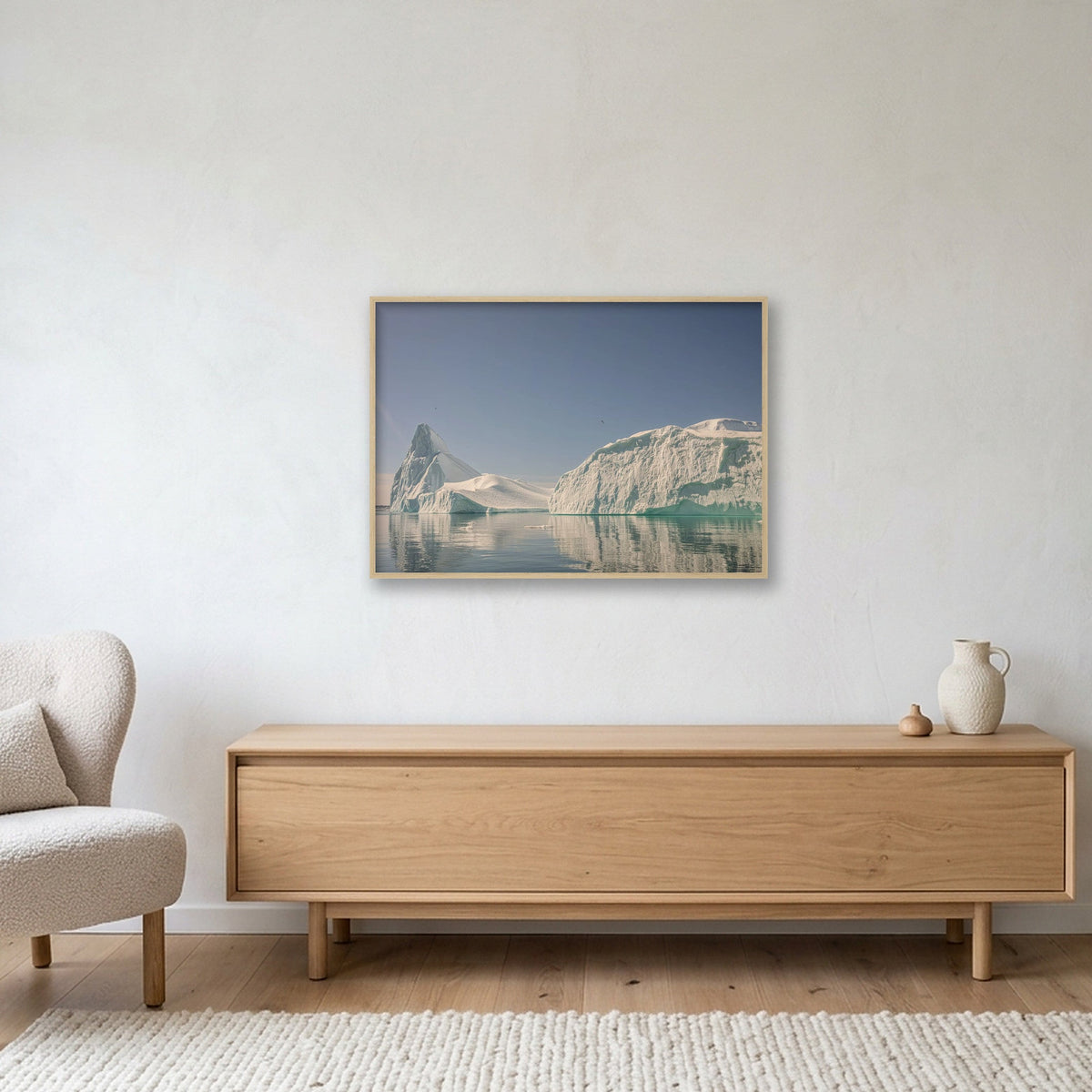Disko Bay #4 — 100×70cm, 39×28" Oak Frame