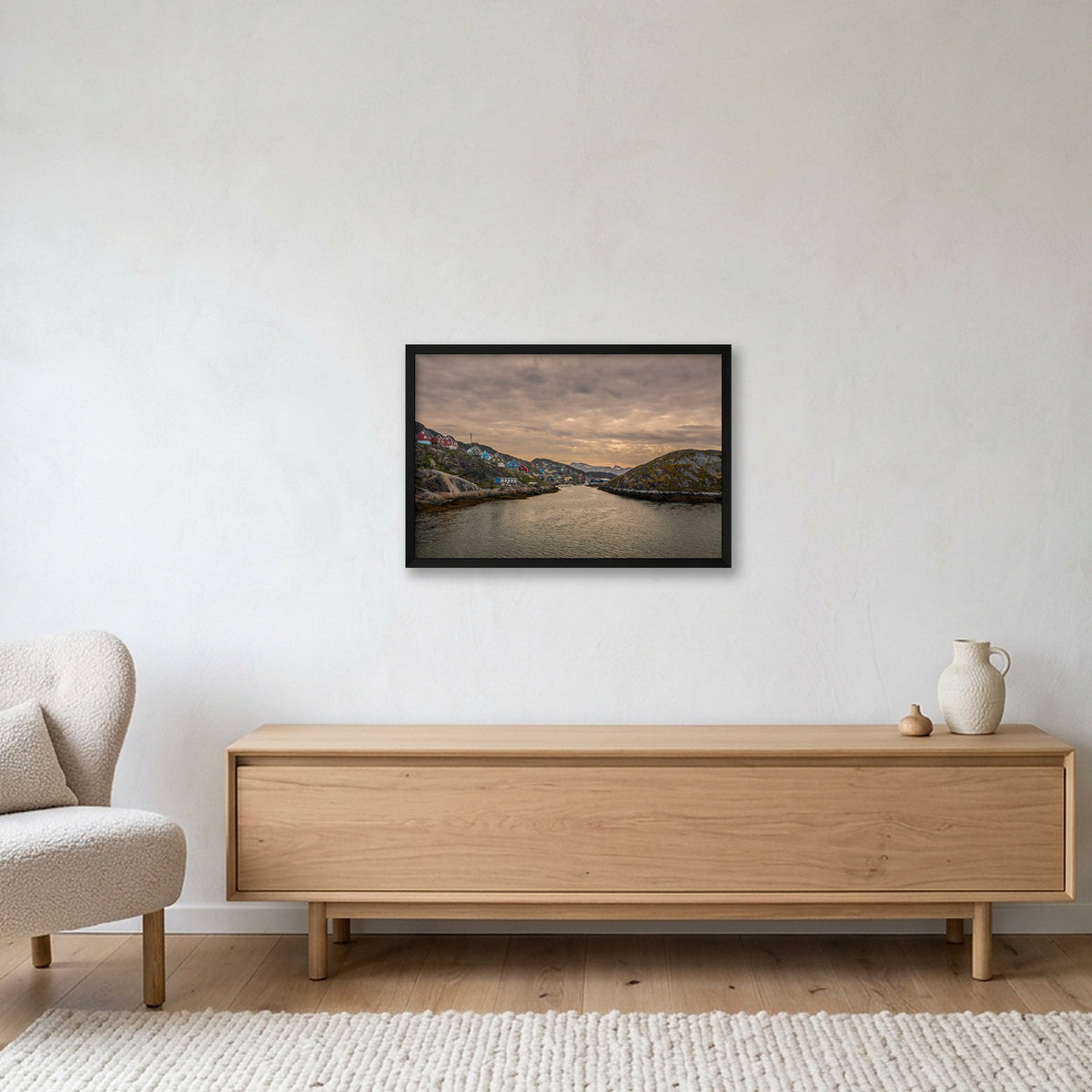 Greenland Cities #1 — 60×40cm, 24×16" Black Frame