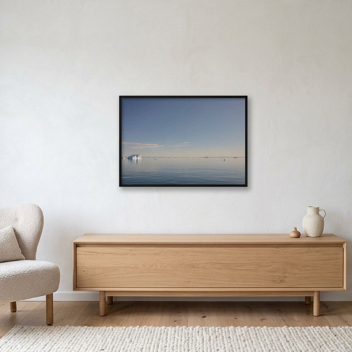 Disko Bay #2 — 100×70cm, 39×28" Black Frame