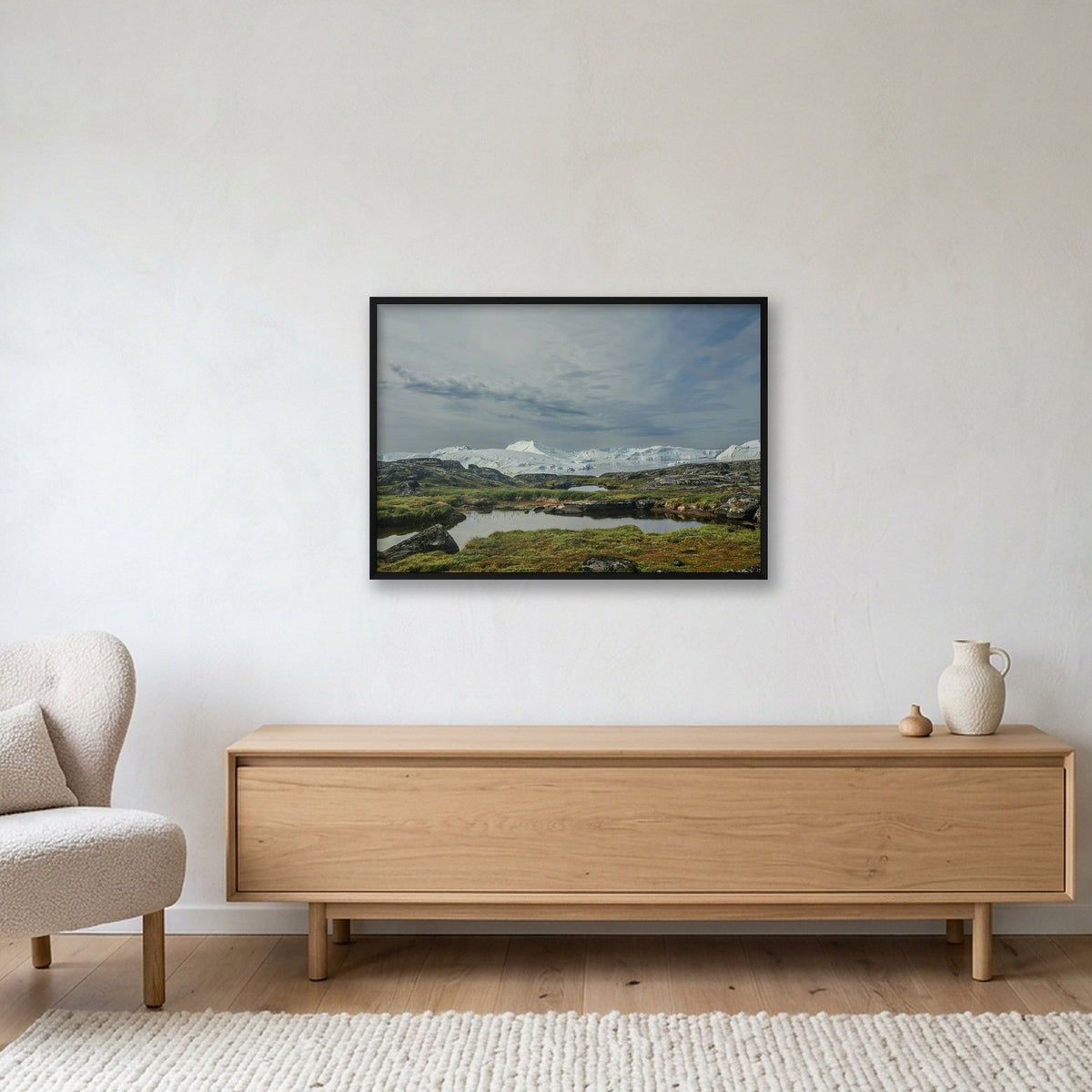 Ilulissat Landscape #4 — 100×70cm, 39×28" Black Frame
