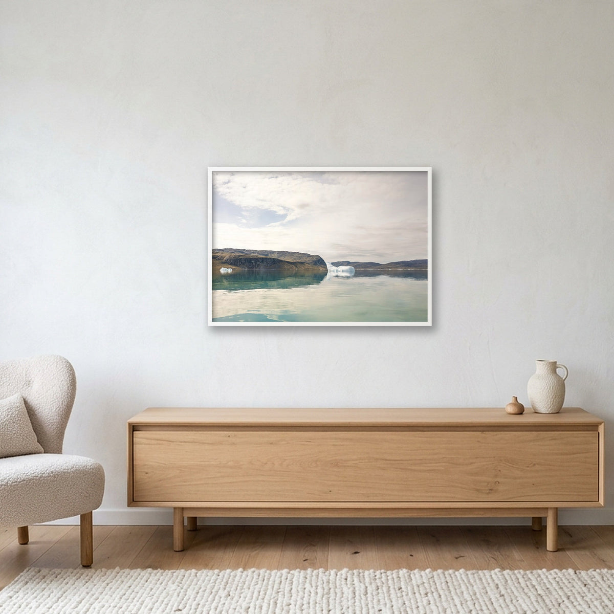 Ilulissat Landscape #13 — 100×70cm, 39×28" White Frame