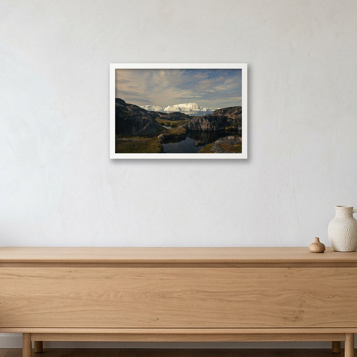 Ilulissat Landscape #6 — 45×30cm, 18×12" White Frame