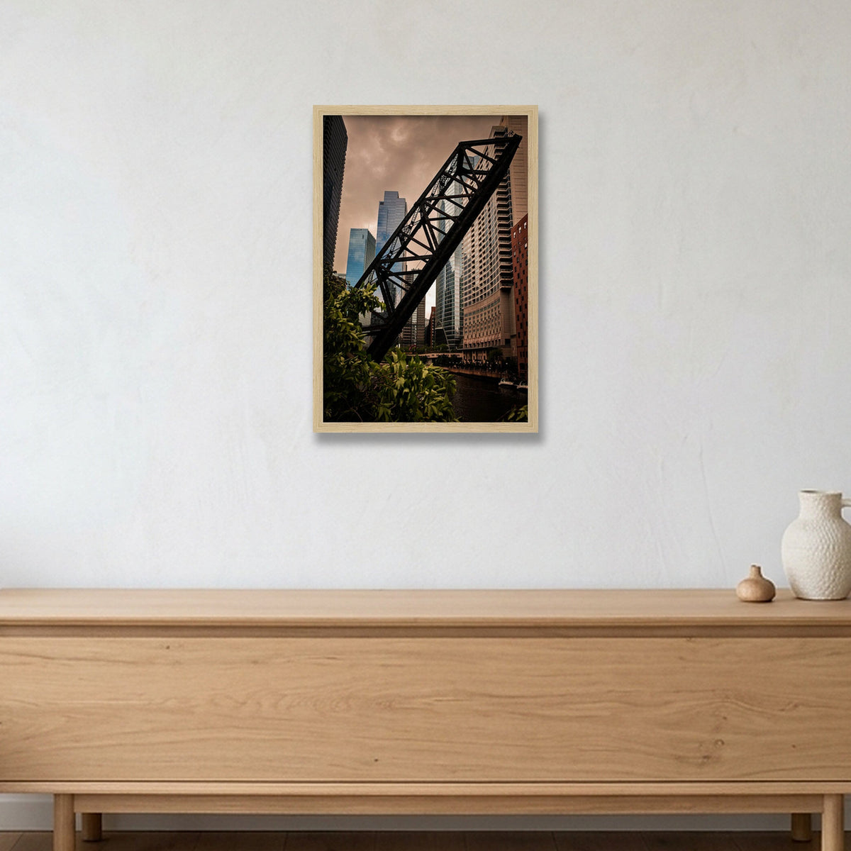 Chicago #8 — 30×45cm, 12×18" Oak Frame