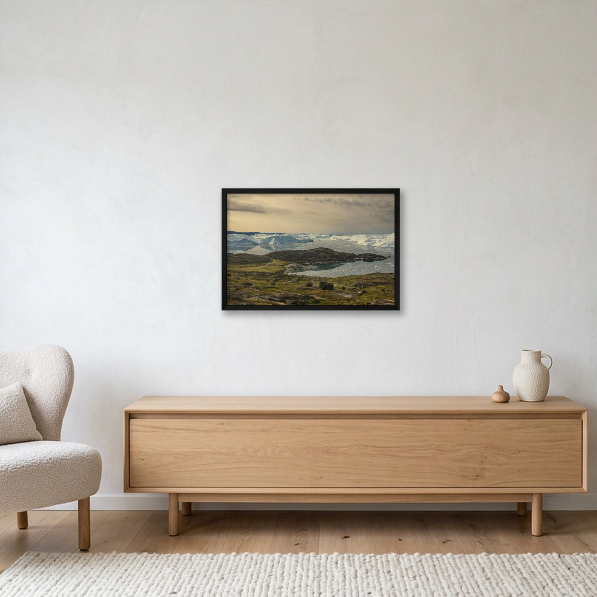 Ilulissat Landscape #1 — 60×40cm, 24×16" Black Frame