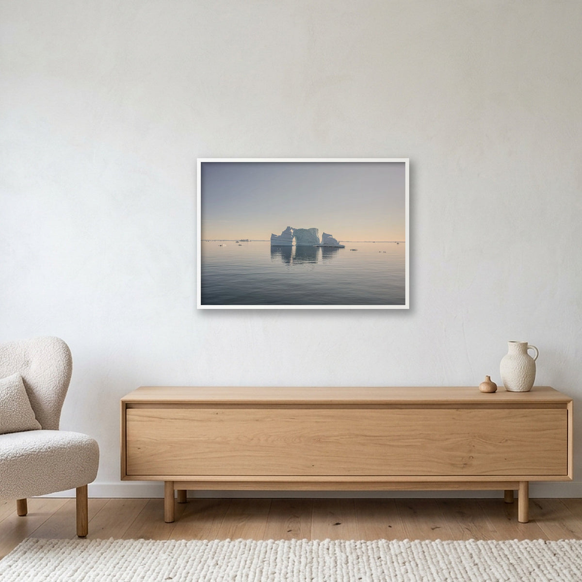 Disko Bay #1 — 100×70cm, 39×28" White Frame