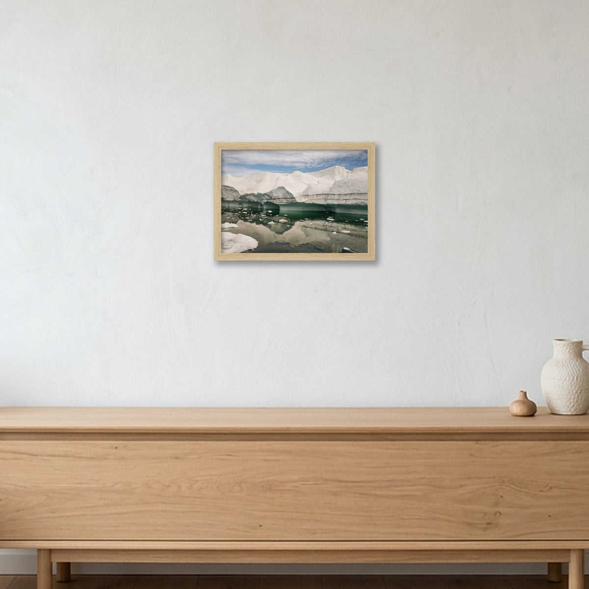 Disko Bay #16 — A4 (30×21cm, 12×8") Oak Frame