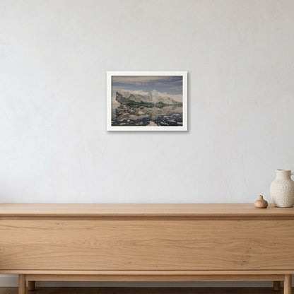 Disko Bay #15 — A4 (30×21cm, 12×8") White Frame