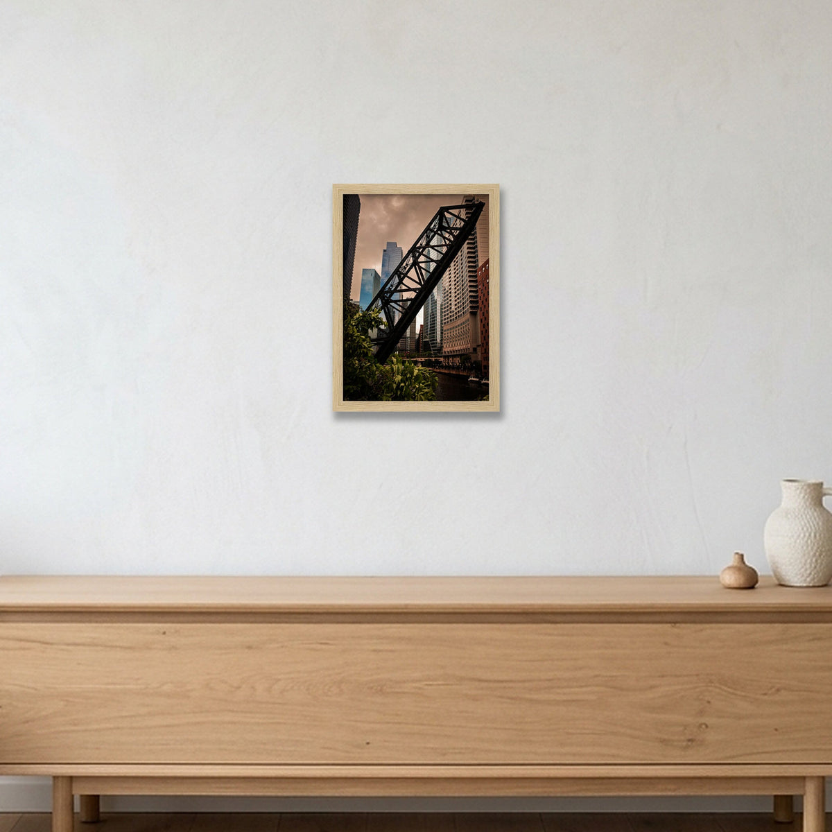 Chicago #8 — A4 (21×30cm, 8×12") Oak Frame