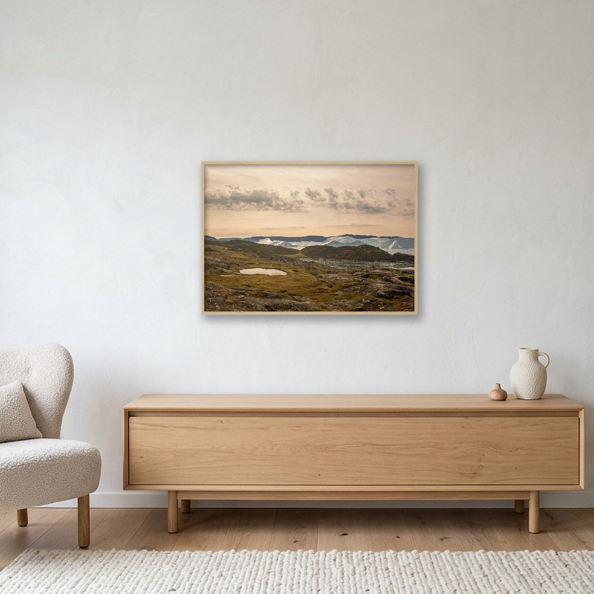 Ilulissat Landscape #3 — 100×70cm, 39×28" Oak Frame