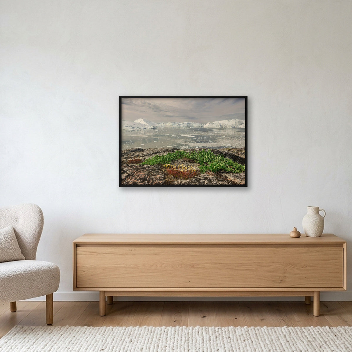 Ilulissat Landscape #5 — 100×70cm, 39×28" Black Frame