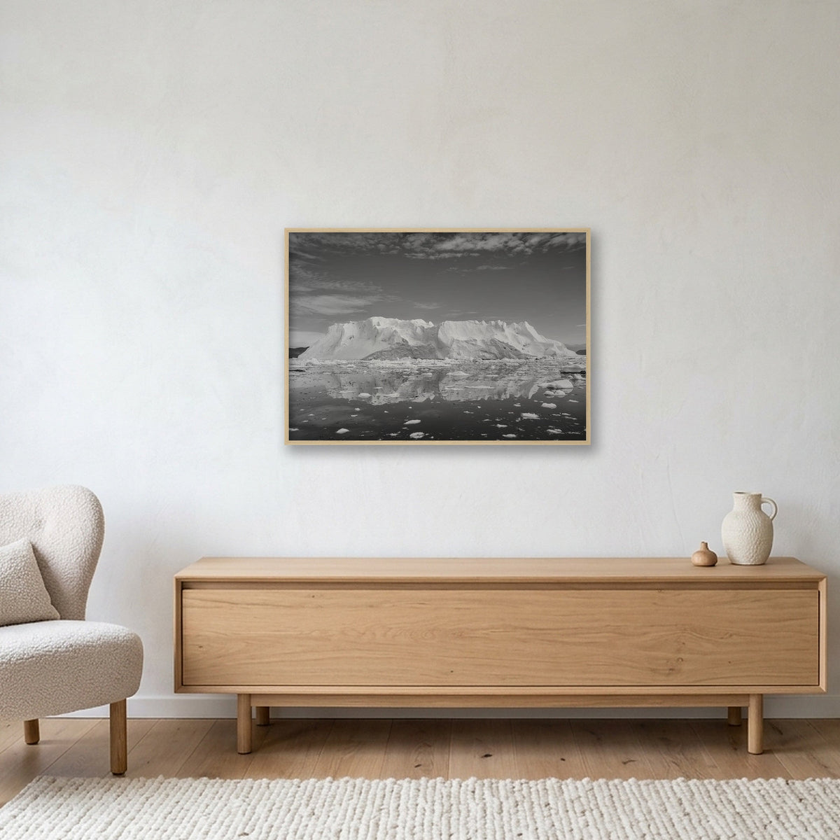 Disko Bay #9 — 100×70cm, 39×28" Oak Frame