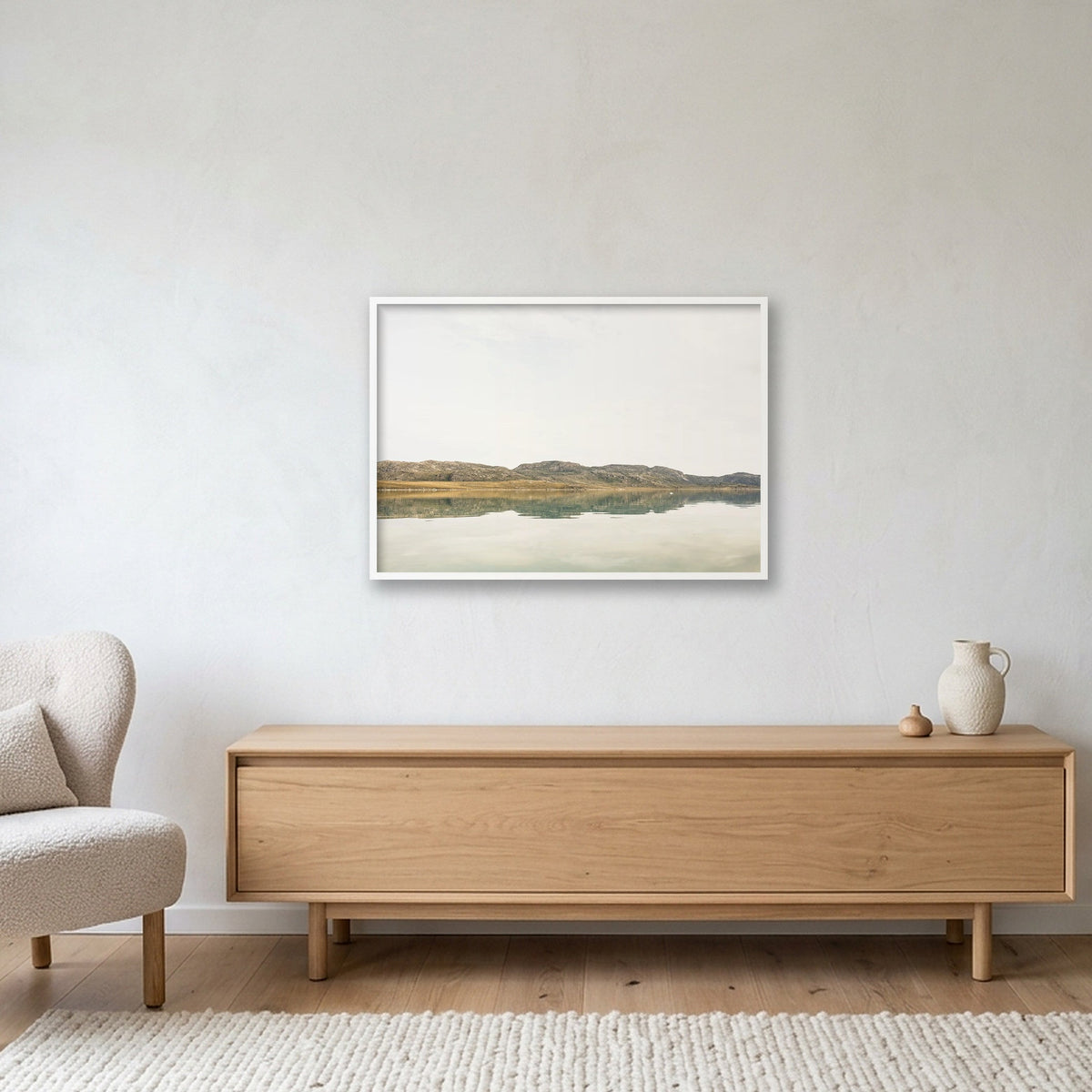 Ilulissat Landscape #14 — 100×70cm, 39×28" White Frame