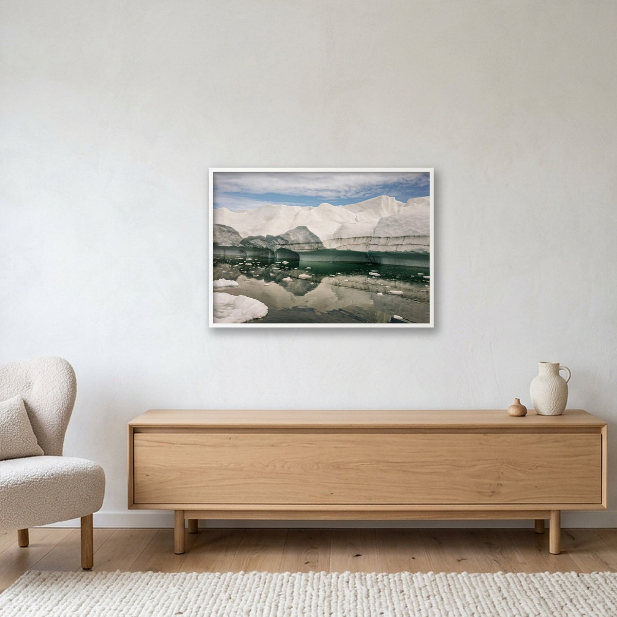 Disko Bay #16 — 100×70cm, 39×28" White Frame