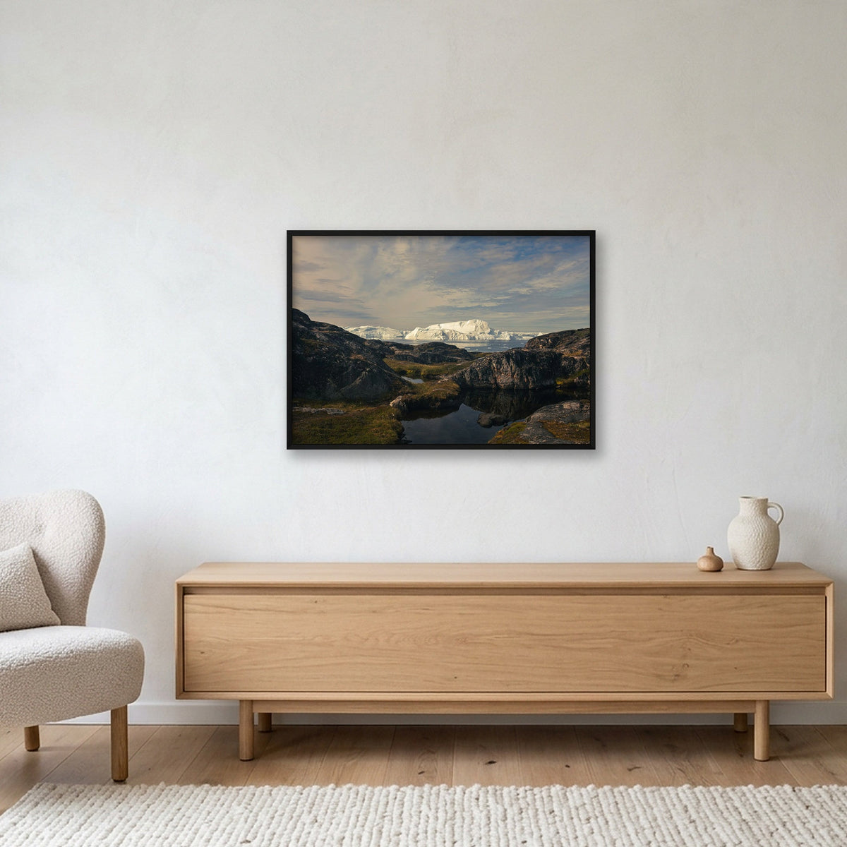 Ilulissat Landscape #6 — 100×70cm, 39×28" Black Frame