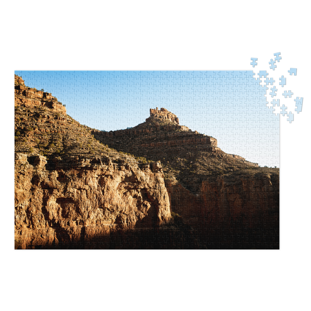 Grand Canyon Golden Cliffs Jigsaw Puzzle with storage tin