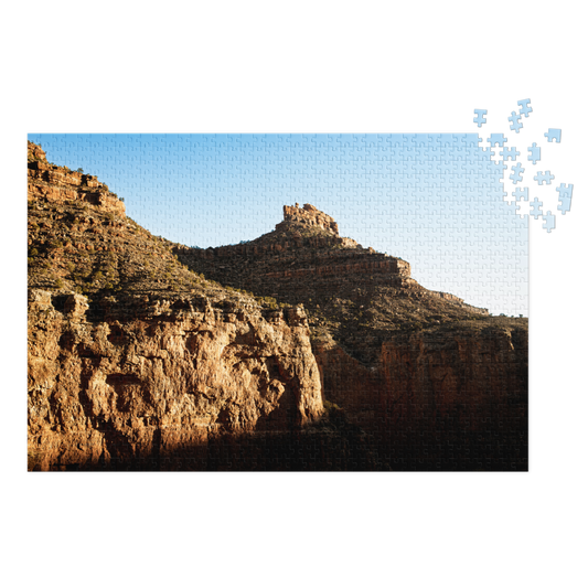 Grand Canyon Golden Cliffs Jigsaw Puzzle with storage tin