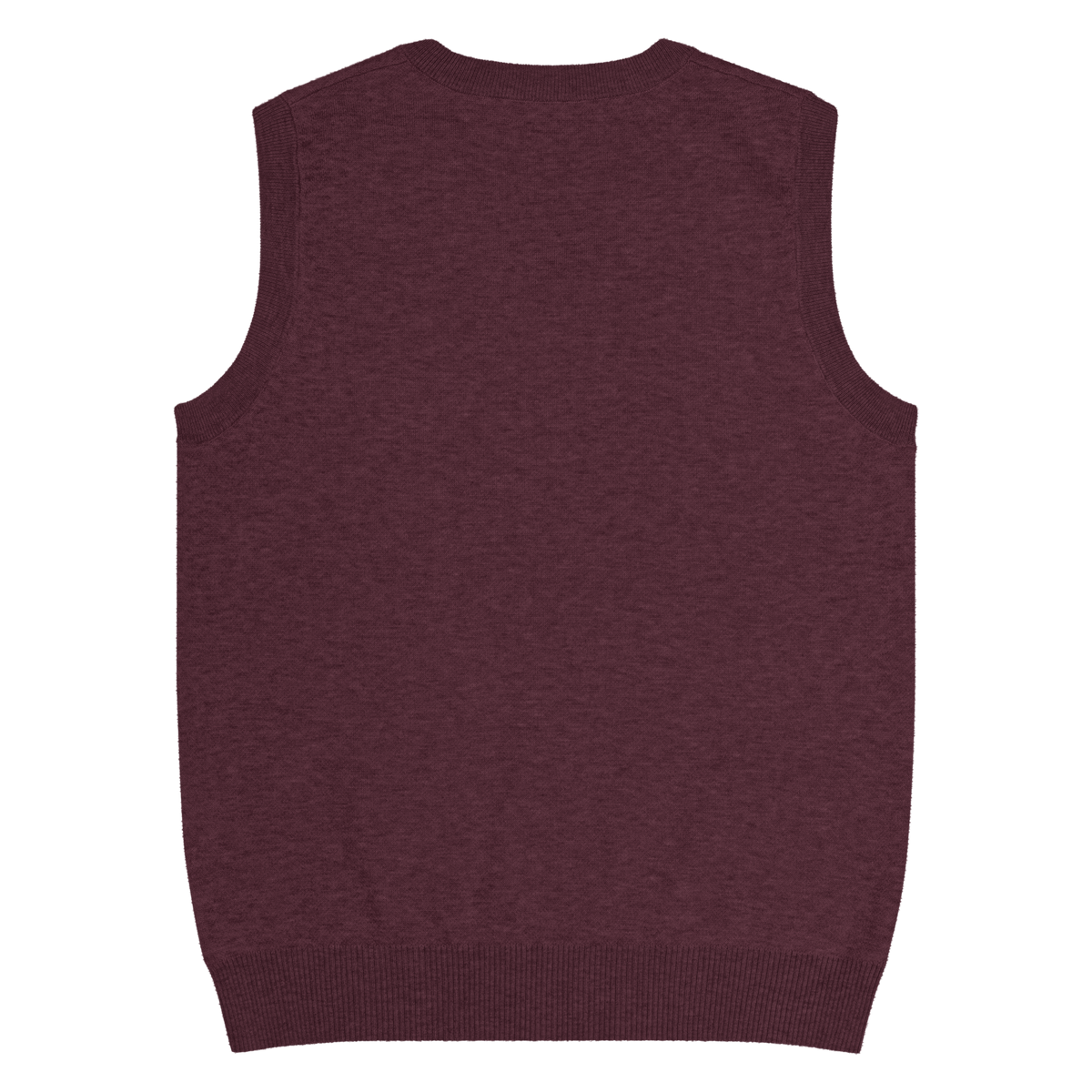Flower Knit Vest — Burgundy / Cream — back view
