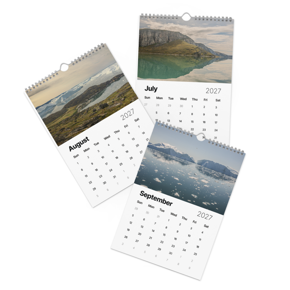 2027 Wall Calendar — Greenland — front view