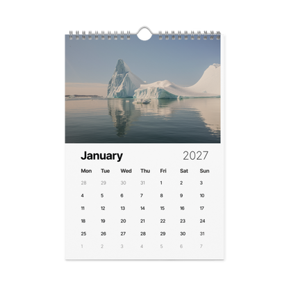 2027 Wall Calendar — Greenland — front view
