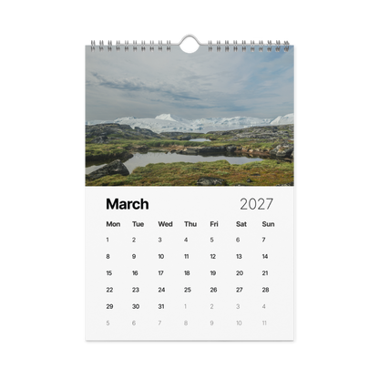 2027 Wall Calendar — Greenland — front view