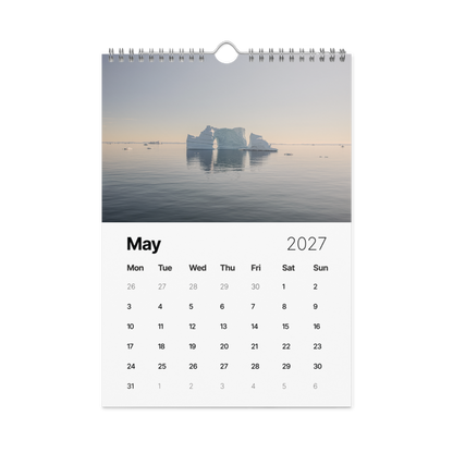 2027 Wall Calendar — Greenland — front view